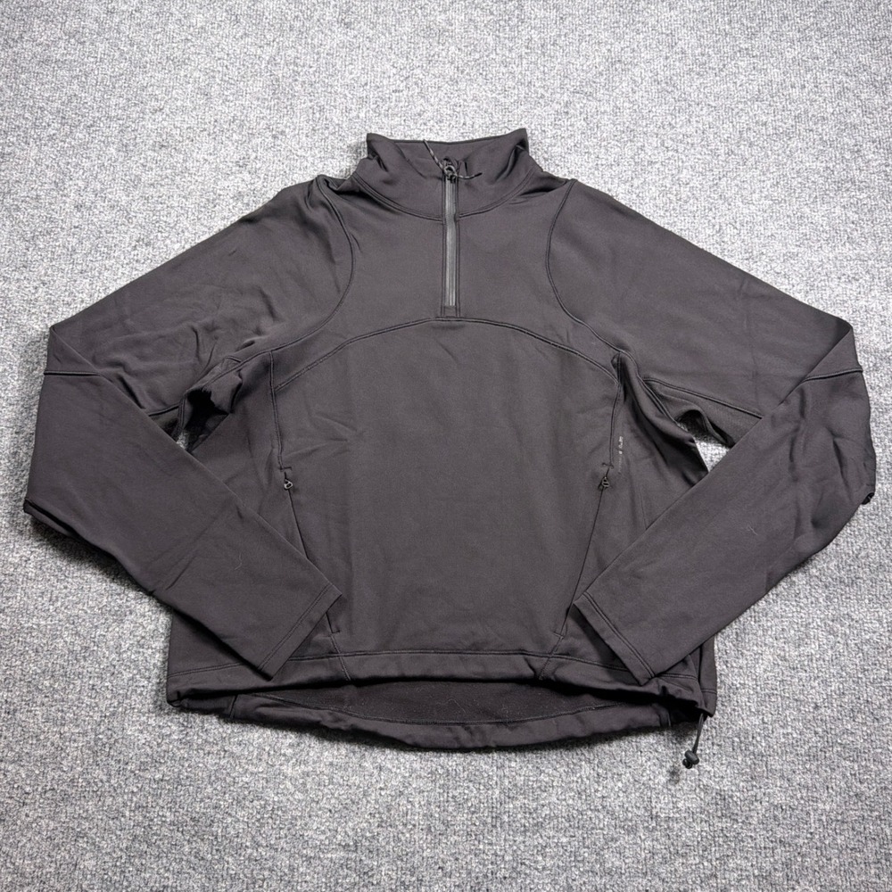 Lululemon Quarter Zip Pullover Women 6 Black Detours Welcome Jacket Hiking